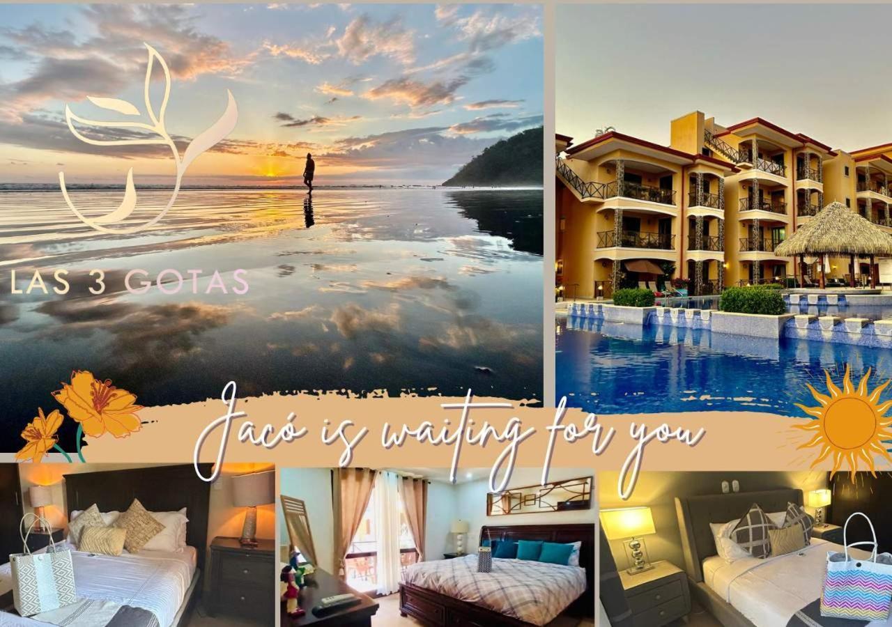 Apartamento De Lujo Las 3 Gotas Jaco, Frente Al Mar Con Vista A La Playa Екстер'єр фото